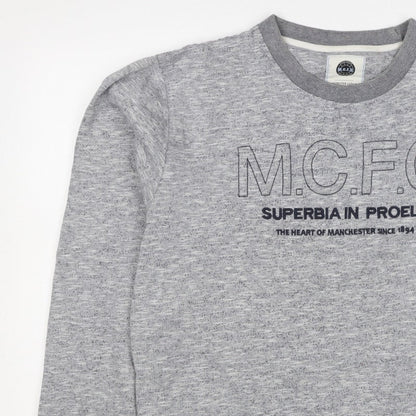 Manchester City FC Men's Grey 3XL Pullover Graphic Sweatshirt