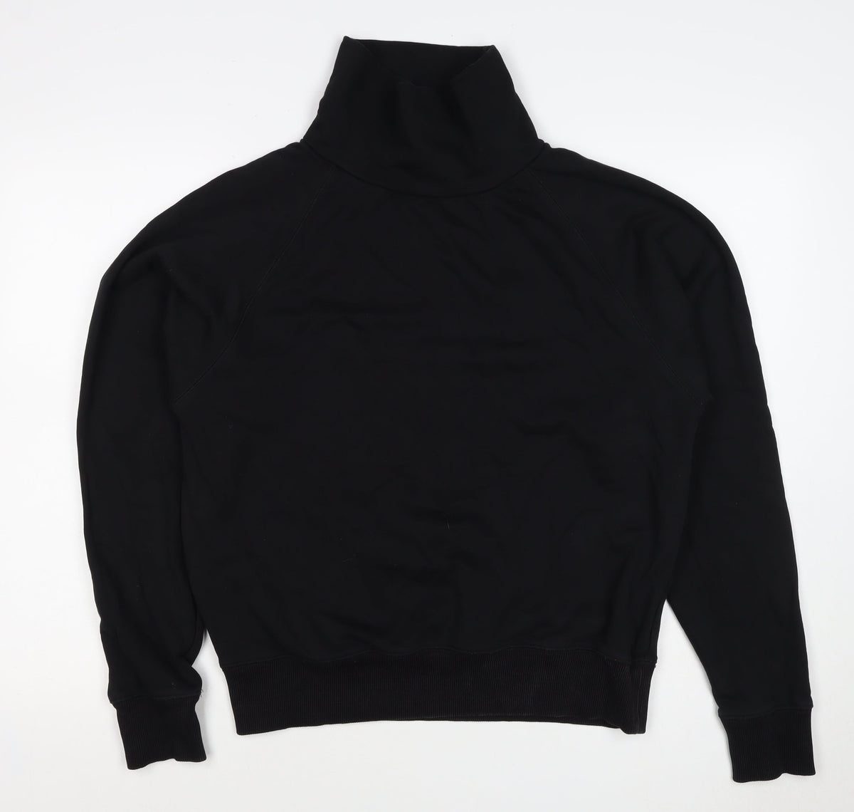 Opicloth Men’s Black Size S High Neck Raglan Pullover Sweatshirt