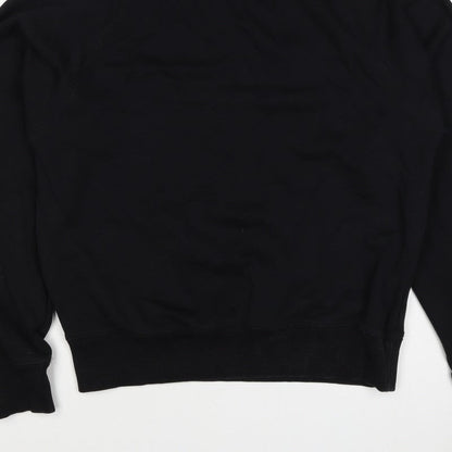 Opicloth Men’s Black Size S High Neck Raglan Pullover Sweatshirt