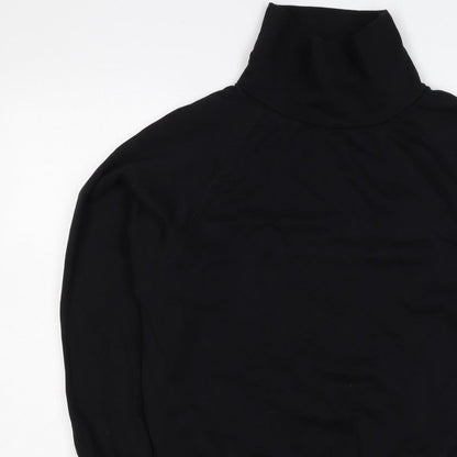 Opicloth Men’s Black Size S High Neck Raglan Pullover Sweatshirt