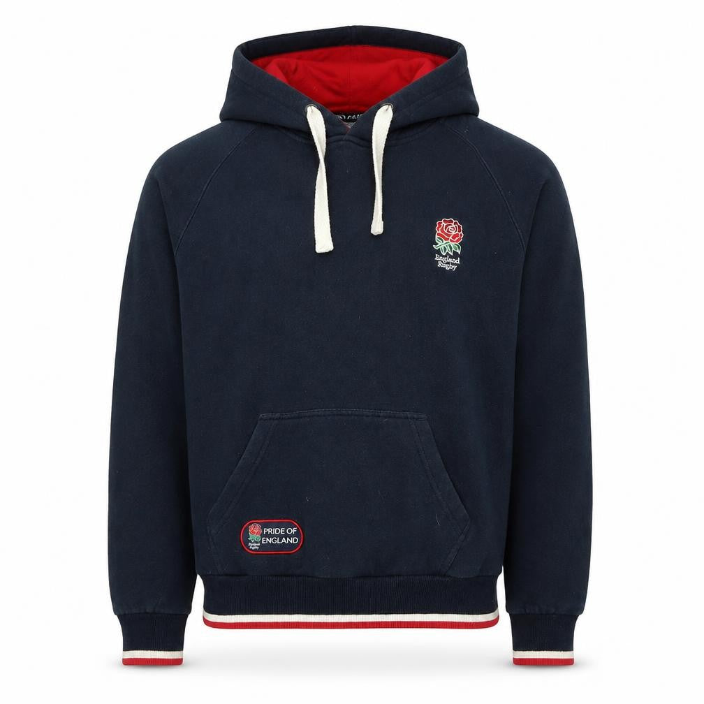 England Rugby Men’s Blue Small Pullover Hoodie Embroidered Logo