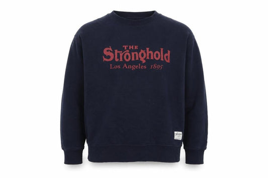 Front view of Stronghold Men's Navy M Graphic Print Los Angeles Pullover Sweatshirt