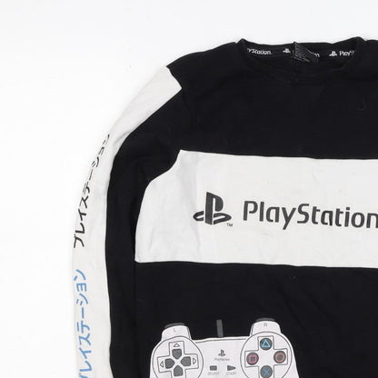 George Boys Black PlayStation Graphic Pullover Sweatshirt 12-13 Years