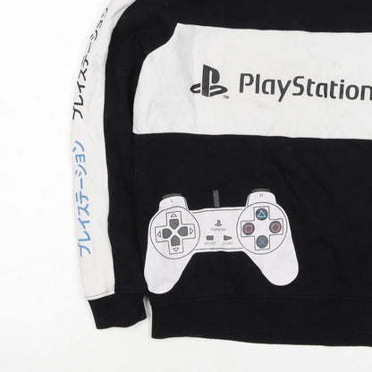 George Boys Black PlayStation Graphic Pullover Sweatshirt 12-13 Years