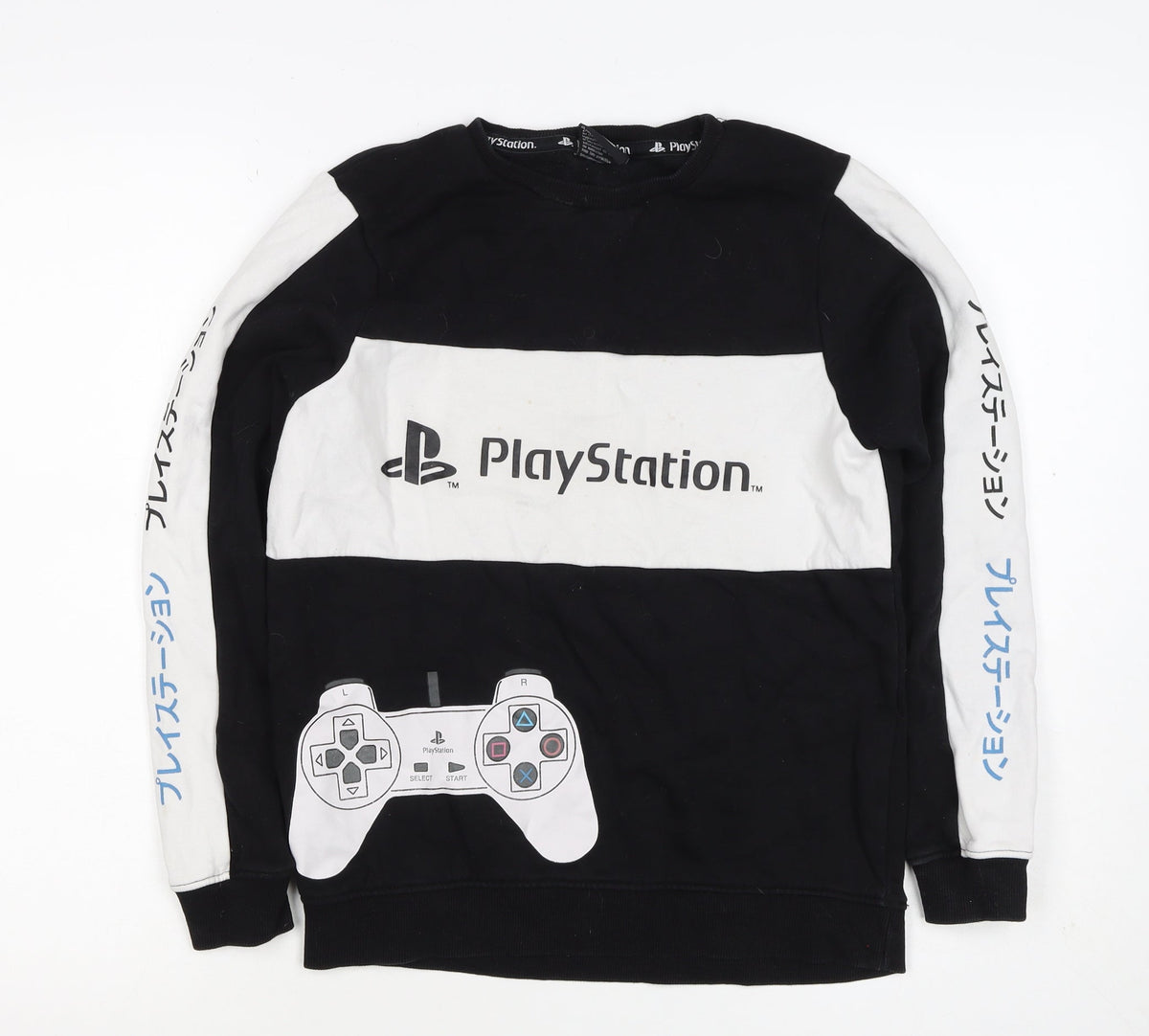 George Boys Black PlayStation Graphic Pullover Sweatshirt 12-13 Years