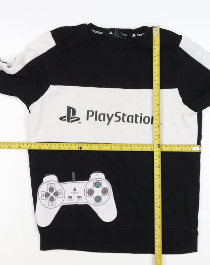 George Boys Black PlayStation Graphic Pullover Sweatshirt 12-13 Years