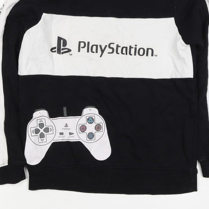 George Boys Black PlayStation Graphic Pullover Sweatshirt 12-13 Years