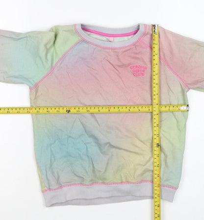 Strong Girls Club Girls Multicoloured 7-8 Years Pullover Sweatshirt