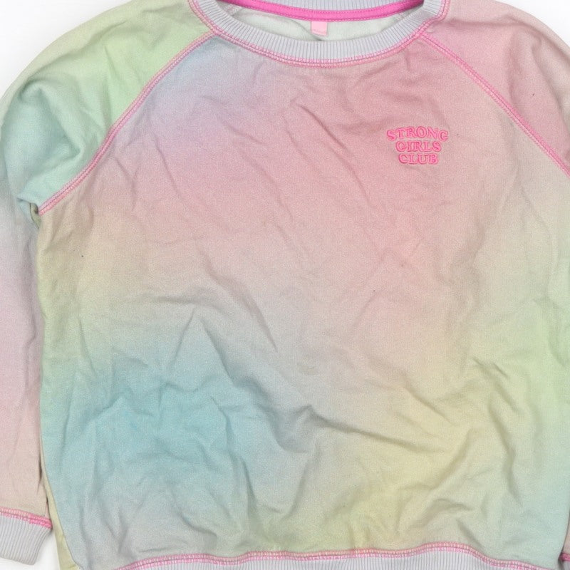 Strong Girls Club Girls Multicoloured 7-8 Years Pullover Sweatshirt