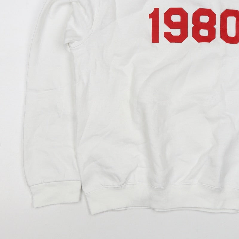 Rock On Ruby Unisex Adults White S Pullover 1980 Jude Sweatshirt
