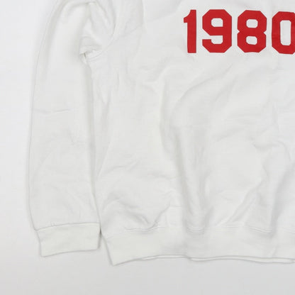 Rock On Ruby Unisex Adults White S Pullover 1980 Jude Sweatshirt