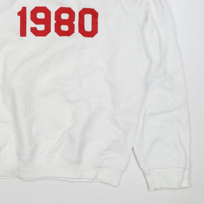 Rock On Ruby Unisex Adults White S Pullover 1980 Jude Sweatshirt