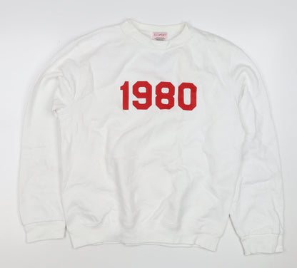 Rock On Ruby Unisex Adults White S Pullover 1980 Jude Sweatshirt