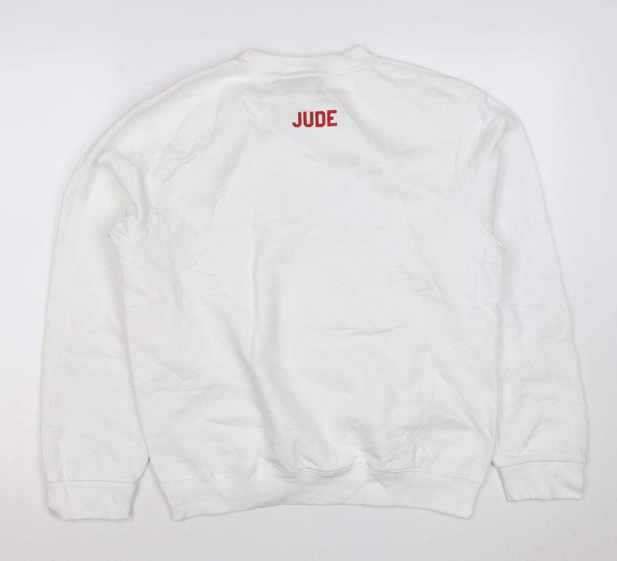 Rock On Ruby Unisex Adults White S Pullover 1980 Jude Sweatshirt