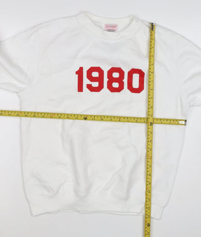 Rock On Ruby Unisex Adults White S Pullover 1980 Jude Sweatshirt