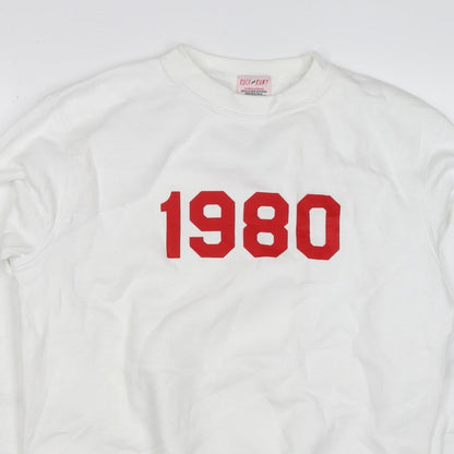 Rock On Ruby Unisex Adults White S Pullover 1980 Jude Sweatshirt