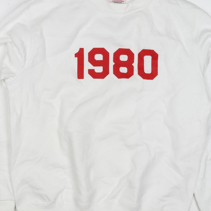 Rock On Ruby Unisex Adults White S Pullover 1980 Jude Sweatshirt