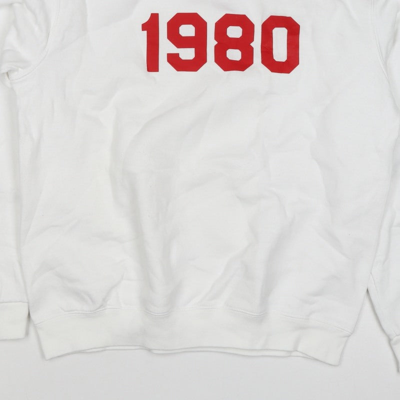 Rock On Ruby Unisex Adults White S Pullover 1980 Jude Sweatshirt