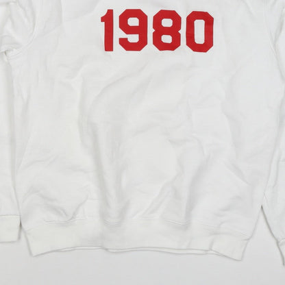 Rock On Ruby Unisex Adults White S Pullover 1980 Jude Sweatshirt
