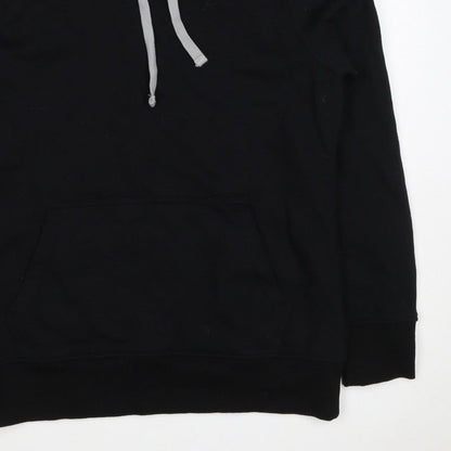 G by Garcia Men’s Black L Sherpa Lined Pullover Hoodie Kangaroo Pocket