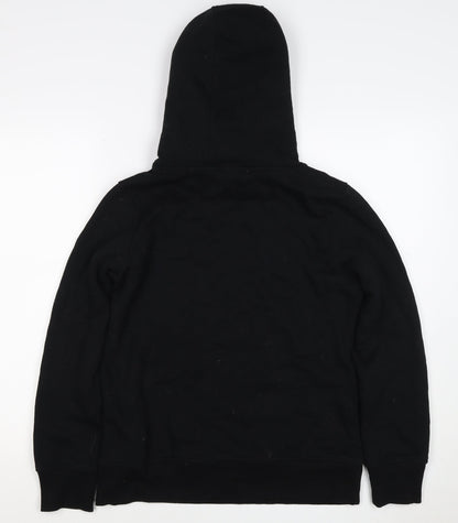 G by Garcia Men’s Black L Sherpa Lined Pullover Hoodie Kangaroo Pocket