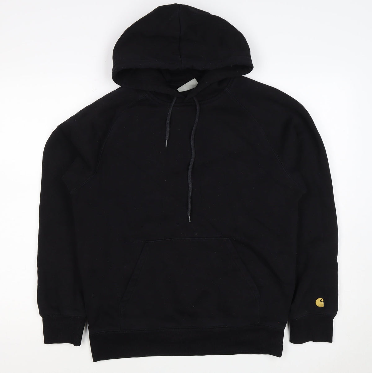 Carhartt Men Black M Pullover Hoodie Hooded Logo Cotton Blend
