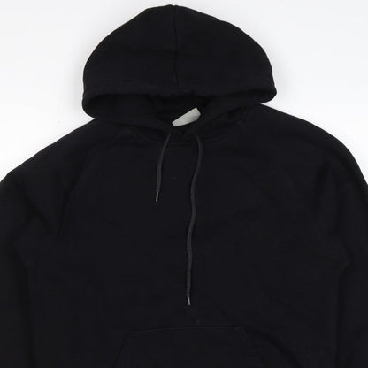 Carhartt Men Black M Pullover Hoodie Hooded Logo Cotton Blend