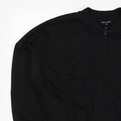 StyledUp Women’s Black S/M Full Zip Pocket Sweatshirt Jacket