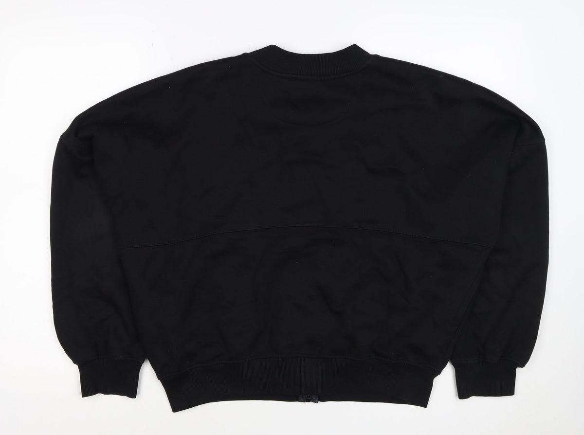 StyledUp Women’s Black S/M Full Zip Pocket Sweatshirt Jacket
