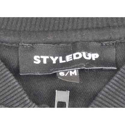 StyledUp Women’s Black S/M Full Zip Pocket Sweatshirt Jacket
