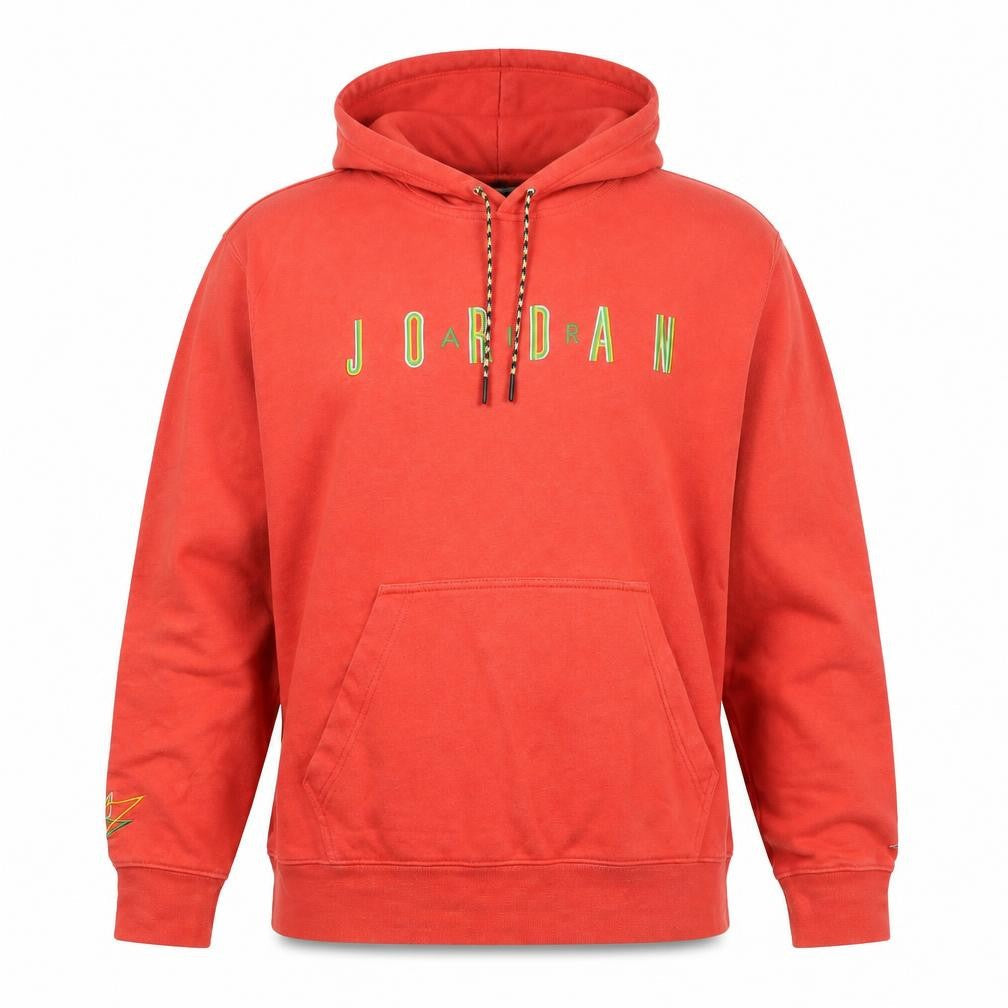 Jordan Boys Red M Pullover Hoodie Logo Fleece Kangaroo Pocket