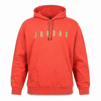 Jordan Boys Red M Pullover Hoodie Logo Fleece Kangaroo Pocket