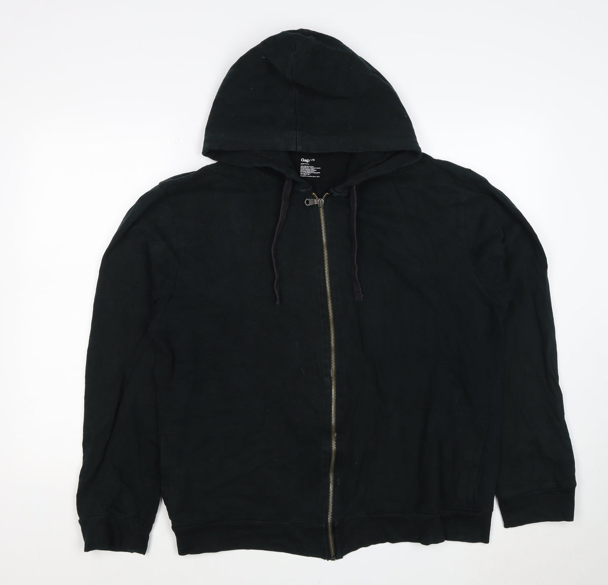 Gap Men’s Black L Full Zip Hooded Cotton Fleece Hoodie