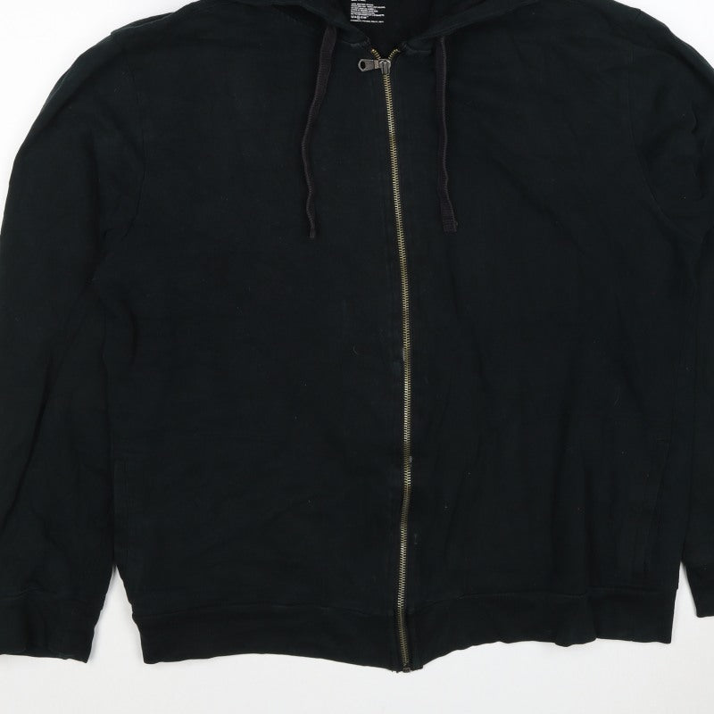 Gap Men’s Black L Full Zip Hooded Cotton Fleece Hoodie