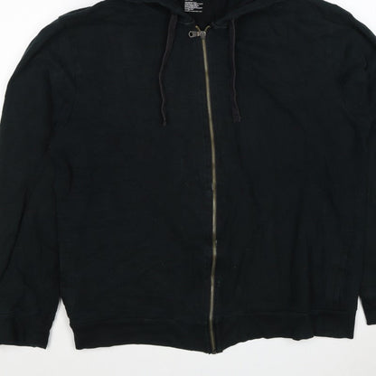 Gap Men’s Black L Full Zip Hooded Cotton Fleece Hoodie