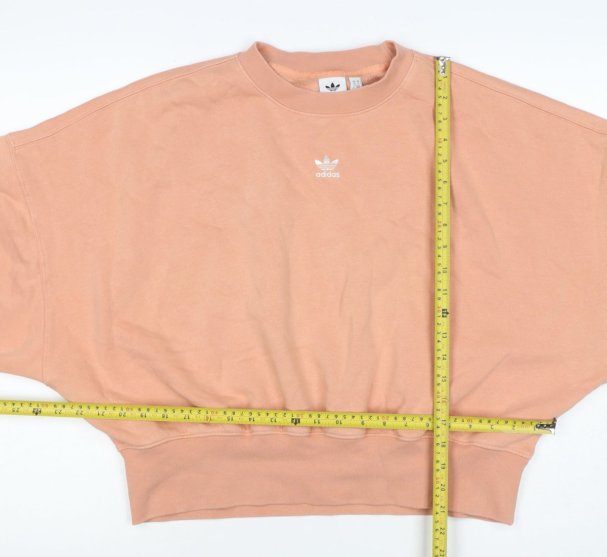 Adidas Women Pink UK 10 Pullover Crew Neck Logo Sweatshirt