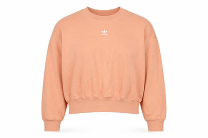 Adidas Women Pink UK 10 Pullover Crew Neck Logo Sweatshirt