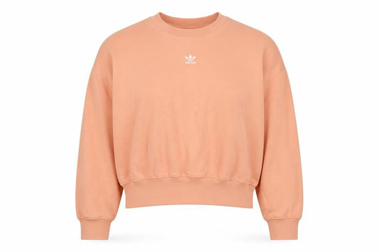 Adidas Women Pink UK 10 Pullover Crew Neck Logo Sweatshirt