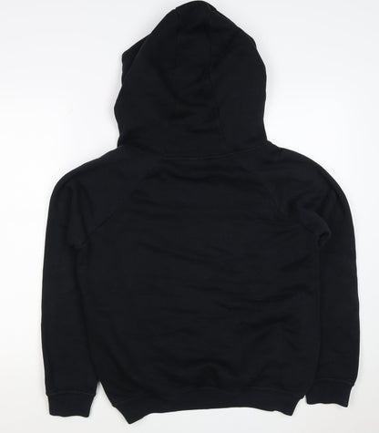 Nike Women's Black M Pullover Hoodie Gold Logo Graphic Hooded