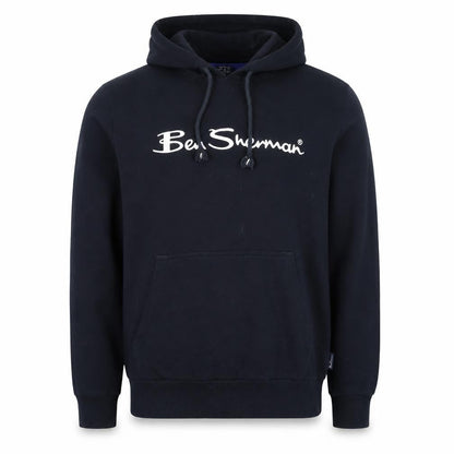 Ben Sherman Men’s Blue M Pullover Hoodie Logo Cotton Drawstring