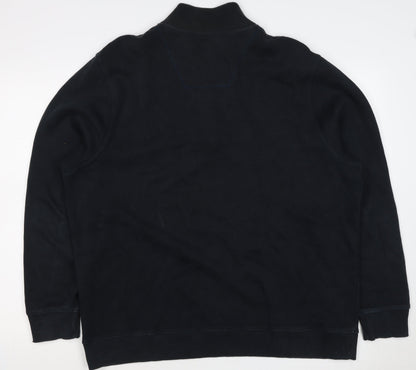 Maine New England Men’s Black XL Quarter Zip Cotton Sweatshirt