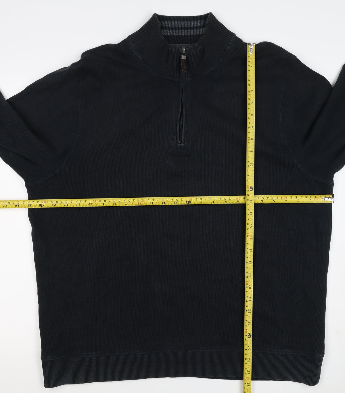 Maine New England Men’s Black XL Quarter Zip Cotton Sweatshirt