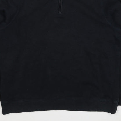 Maine New England Men’s Black XL Quarter Zip Cotton Sweatshirt