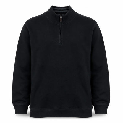 Maine New England Men’s Black XL Quarter Zip Cotton Sweatshirt