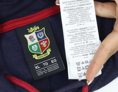 British & Irish Lions Men’s Blue XL Full Zip Rugby Hoodie