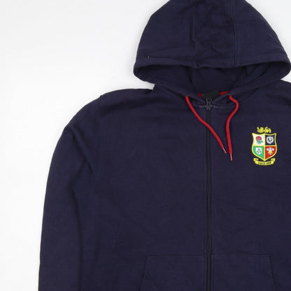 British & Irish Lions Men’s Blue XL Full Zip Rugby Hoodie
