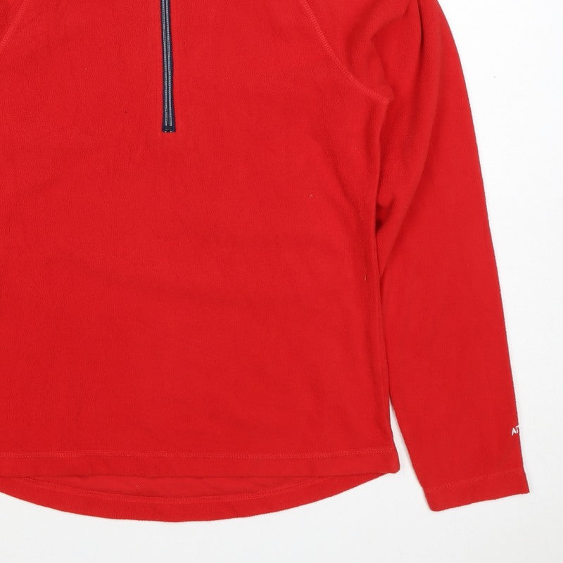 Trespass Women Red XS 1/4 Zip Fleece Pullover Sweatshirt