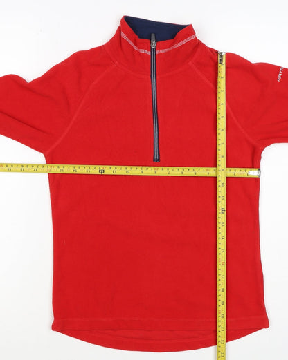 Trespass Women Red XS 1/4 Zip Fleece Pullover Sweatshirt
