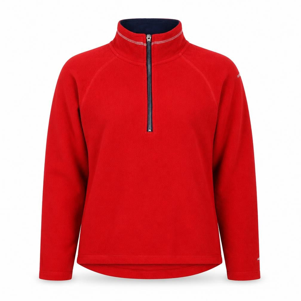 Trespass Women Red XS 1/4 Zip Fleece Pullover Sweatshirt