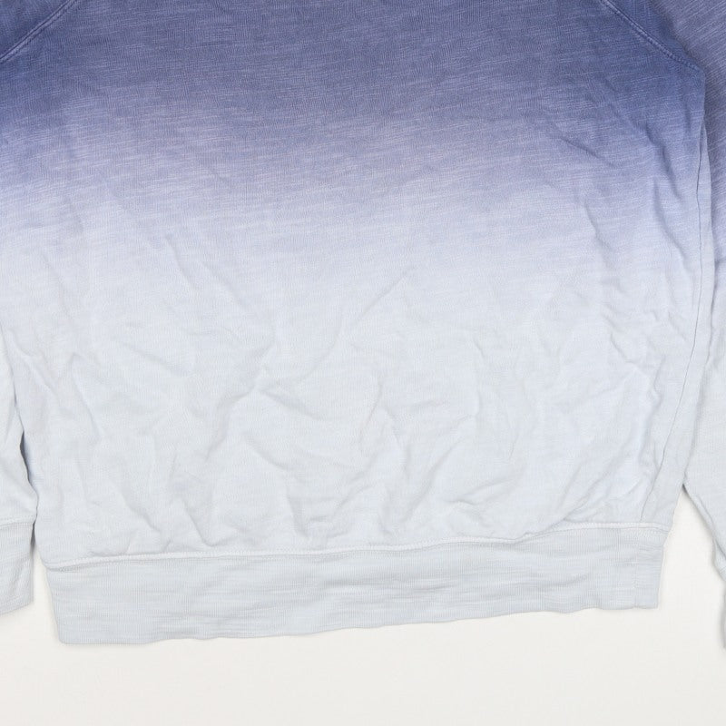 M&S Collection Women Blue Ombre Cotton Pullover Sweatshirt UK 12